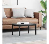 Zeiquah Table basse grise au design moderne Sonoma 70 x 50 x 36 cm en bois avec cadre en métal, durable, stable, facile d'entretien, idéale pour le salon, le salon, la chambre d'amis
