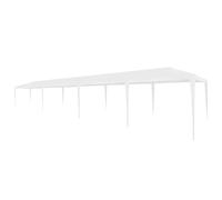 Zeiquah Tonnelle de fête 3 x 12 m blanche en polyéthylène avec cadre en acier, imperméable et résistante aux UV, tente de jardin pour mariage, barbecue, camping, terrasse, balcon et jardin, hauteur