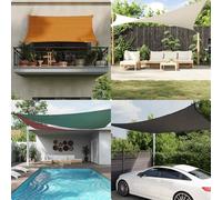 Zeiquah Voile d'ombrage orange marron 4 x 2 m en polyester Oxford résistant aux UV imperméable pour terrasse, jardin, piscine, résistant aux intempéries, facile à monter, protection contre le soleil