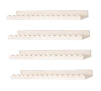 Zeiwohndc Lot de 4 étagères flottantes en bois pour chambre de bébé Motif incurvé Étagère de rangement murale moderne