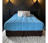 Zelesta Easybed Couette 4 Saisons - Couette sans Housse - Literie pour l'hiver et l'été Chaude Duvet - Couette Lavable sans Housse (Bleu & Bleu Azur, 140x200cm)