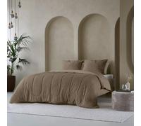 Zelesta Groovebed Couette Teddy Sans Housse - Moelleuse et Hypoallergénique - Linge de Lit Lavable (Taupe, 140x200 cm)