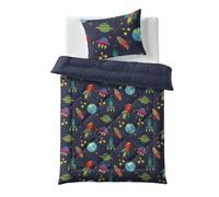 Zelesta Kiddybed 140x200 Literie pour Enfants 4 Saisons - Housse de Couette et Couette d'Hiver et d'Été - Lavable Sans Housse - Motifs Space Dream