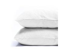 Zelesta Teddybed taies d'oreiller Set de 2 - Taie d'oreiller Teddy - Résistant et hypoallergénique (White, 60x70 cm)