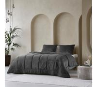 Zelesta Velvetbed Couette Sans Housse en Velours - Lavable, Linge de Lit Hiver et Été Chaude - Hypoallergénique (Anthracite, 200x200 Cm)