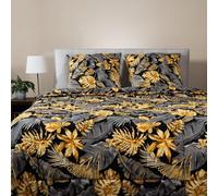 Zelesta Wonderbed 200x200 Couette 4 Saisons - Couette sans Housse - Couette Hiver et Été Chaude - Lavable - Hypoallergénique (Golden Leaves, 200 x 200 cm)