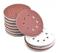 Zelihrdu 112PCS Disques Abrasifs 125mm Grain Mixte 40/60/100/150/240/320/600 Ronds Papier Poncer 8 Trous Disque de Poncage pour Ponceuse Girafe Excentrique Poncer/Polir/Dérouiller, Meule d angle