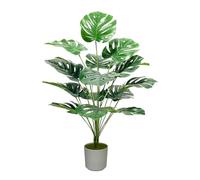 Zelihrdu Fausses Plantes Artificielles Interieur, Plante Artificielle Exterieur, Grande Faux Tropicales Arbre en Pot pour Maison Jardin Salon Chambre Bureau Décoration (75cm Vert Monstera)