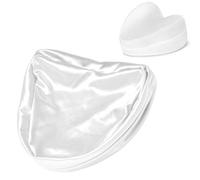 Zelimun Housse de coussin pour genou 24,9 x 24,9 x 15 cm, taie d'oreiller de rechange pour coussin de genou en forme de cœur (blanc)