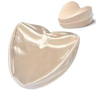 Zelimun Housse de coussin pour genou 24,9 x 24,9 x 15 cm, taie d'oreiller de rechange pour coussin de genou en forme de cœur (champagne)