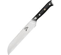 Zelite Couteau Cuisine, Couteau à Pain Dentelé Acier Inoxydable, Kit Couteau Cuisine Professionnelle de 20,3 cm pour Pain, Baguettes et Gâteaux, Couteau de Chef Ultra Tranchant, Couteau de type japona