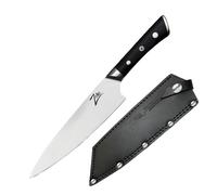 Zelite Couteau Cuisine, Couteau de Chef Japonais en Acier Inoxydable du Damas, Kit Couteau Cuisine Professionnelle de 20,3 cm, Couteaux et Ustensiles de Cuisine, Etui en Cuir, Rivets en Mosaïque