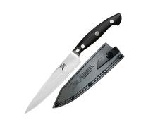 Zelite Couteau Cuisine, Couteau de Chef Japonais en Acier Inoxydable du Damas, Kit Couteau Cuisine Professionnelle de 15 cm, Couteaux et Ustensiles de Cuisine, Etui en Cuir, Rivets en Mosaïque