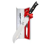Zelite Couteau Cuisine, Couteau à Pain Dentelé Acier Inoxydable, Kit Couteau Cuisine Professionnelle de 20,3 cm pour Pain, Baguettes et Gâteaux, Couteau de Chef Ultra Tranchant, Couteau de type japona