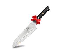 Zelite Infinity Couteau Cuisine Santoku de 18 cm - Série Alpha Royale - Couteau Japonais AUS-10 Acier Damas de 67 Couches - Couteau Professionnel Ultra Acéré - Tranchant Extra Durable