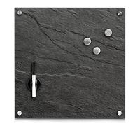 Zeller Tableau mémo "Ardoise", verre, anthracite, 40 x 40 cm