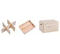 Zeller 13327 Caisse en Bois, Naturel, 40 x 30 cm