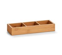 Zeller 13335 Boîte de rangement en bambou naturel 28 x 10,2 x 4,5 cm