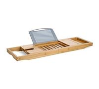 Zeller 13619 Plateau de Baignoire en Bambou/métal/Plastique 70-105 x 22 x 4/15,5 cm