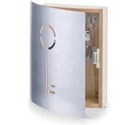 Zeller Present Armoire à clés 13846 en hêtre/INOX 20 x 6 x 20 cm