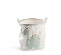 Zeller 14245 Dino Panier de rangement en toile Blanc Ø 30 x 30 cm