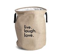 Zeller 14293 Panier à linge « Natural », jute/polyester, naturel, env. Ø 40 x 50 cm