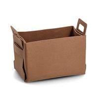 Zeller 14443 Panier de rangement en feutre Cognac 36 x 25 x 23 cm