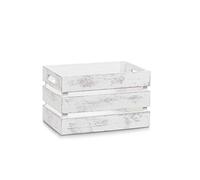 Zeller 15130 Caisse de Rangement Bois de Polonia Blanc 31 x 21 x 19,5 cm