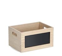 Zeller 15174 Caisse multi-usages en bois avec tableau noir env. 28 x 20 x 15 cm