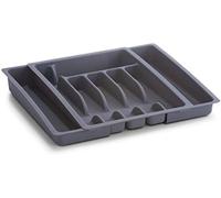 Zeller 24887 Bac à Couverts Polypropylène Gris 29 x 38 x 6,5 cm