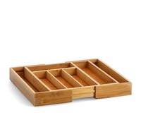 Zeller 25322 Bac à Couverts Extensible Bambou Brun 33,5 x 29 x 5 cm