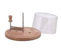 ZELLER 25587 PLANCHE COUPE-FROMAGE AVEC COUVERCLE BOIS/ACIER INOXYDABLE Ø 22,5 X 15 CM G