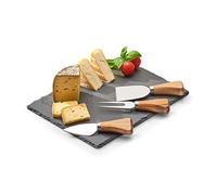 Zeller 25594 - Kit de service à fromage, en acier inoxydable - Noir, 24 x 18 cm