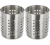 Zeller 27340 Range-Couverts Acier Inoxydable Argent 12 x 12 x 13 cm (Lot de 2)