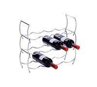 Zeller 27356 Lot de 3 Casiers à Bouteille Métal Argent 42 x 14 x 14 cm