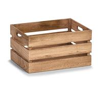 Zeller Caisse de Rangement Caisse en Bois Blanc Vintage, Bois, Naturel, 39 x 29 x 21 cm