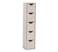 Zeller Present 13190 Meuble à 5 Tiroirs en Bois de Bouleau 13 x 12 x 58