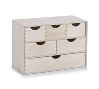 Zeller Present 13193 Coffret 6 Tiroirs en Bouleau 40 x 20 x 28 cm