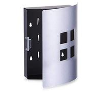 Zeller Present 13848 4 Carrés Armoire à Clés Acier Inoxydable 22 x 6 x 24 cm