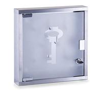 Zeller Present Armoire à clés 13890 Acier inoxydable/verre 30 x 6 x 30 cm G
