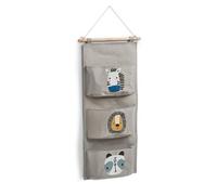 Zeller Present 14286 Organisateur de stockage suspendu Coton, Polyester, Bois Noir, Orange et Blanc Noir