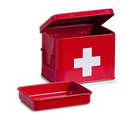 Zeller Present 18115 Boîte à Pharmacie en Métal Rouge 21,5 x 16 x 16 cm
