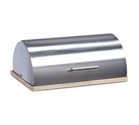 Zeller Present 20475 Boîte à Pain INOX/Hévéa 39 x 29 x 17 cm