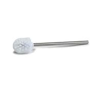 Zeller Present 98011 Brosse WC de Rechange avec Manche en Acier Inoxydable Blanc Ø 7,5 x 39,5 cm