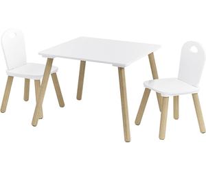 Zeller Present Ensemble de sièges pour enfants Scandi MDF/pin, blanc/naturel, 3 pièces (1 kit)