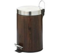 ZELLER PRESENT HANDELS GMBH 18566 POUBELLE À PÉDALE DÉCOR NOYER/MÉTAL 3 L 17 X 26 CM G