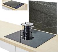 ZELLER PRESENT Herdabdeckplatte Schiefer Glas 56x50cm anthrazit