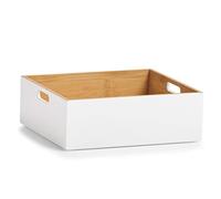 ZELLER PRESENT SCHÖNER LEBEN. PRAKTISCH WOHNEN. Boîte de rangement en bambou blanc