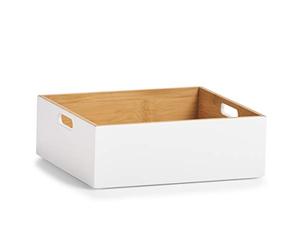 ZELLER PRESENT SCHÖNER LEBEN. PRAKTISCH WOHNEN. Boîte de rangement en bambou blanc