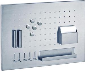 Zeller-Presente Memobord Acier inoxydable 50 X 35 cm Avec ustensiles
